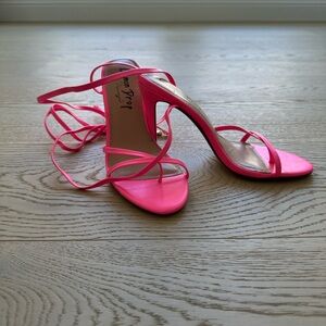 Pink heels with straps